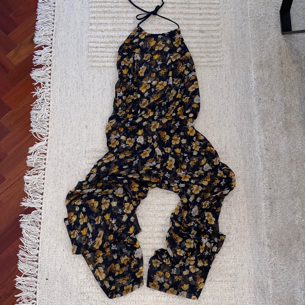 Reformation floral jumpsuit